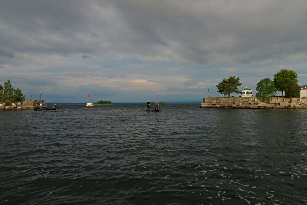 Pro and co-anglers did not travel far after takeoff to find some fish on Day 1 of the Bass Pro Shops Eastern Open #3 at Lake Champlain. 