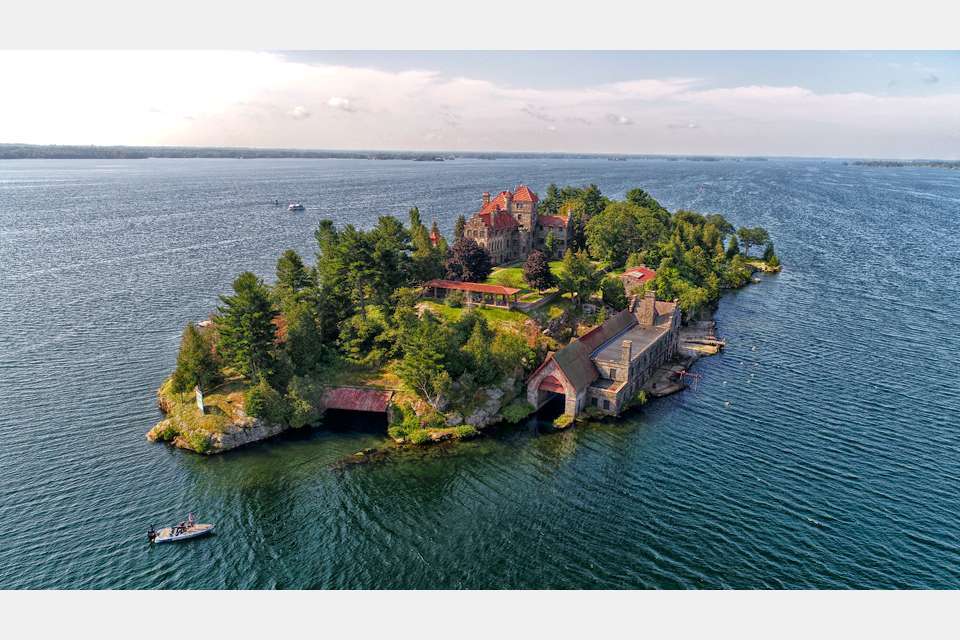 The St. Lawrence is a sight to behold as it includes an archipelago of 1,864 islands, ergo the name The Thousand Islands. The area stretches for 50 miles from Lake Ontario downstream. These islands are as small as an outcropping of rock to 40 square miles. To be included, there must be at least one square foot of land above water level and support at least two living trees.