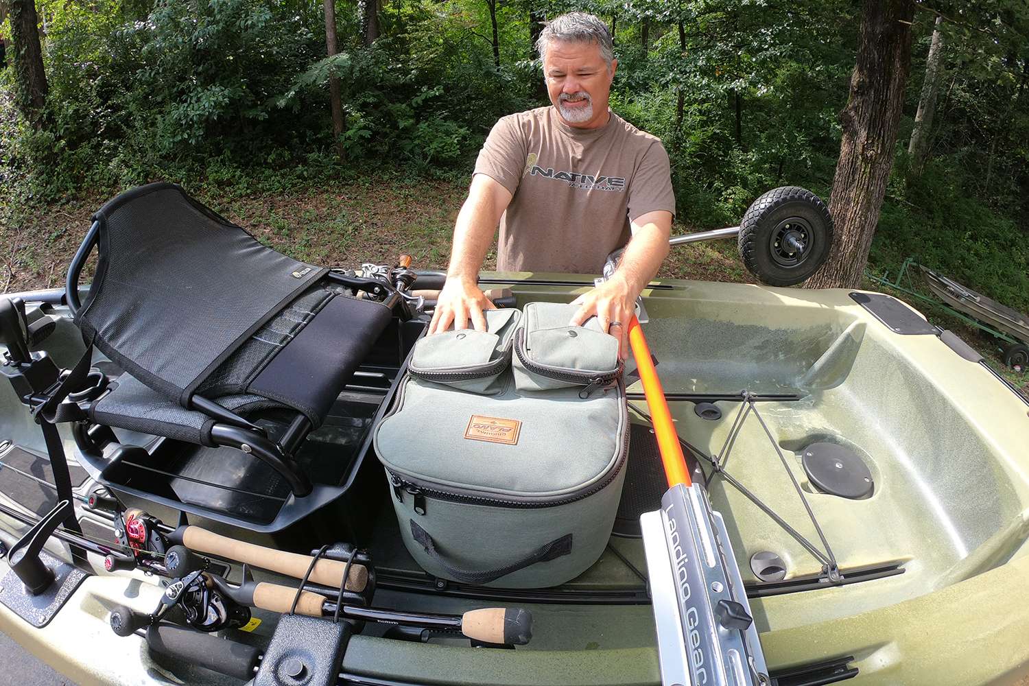 There is plenty of room behind the seat for a cooler, tackle and other gear. 