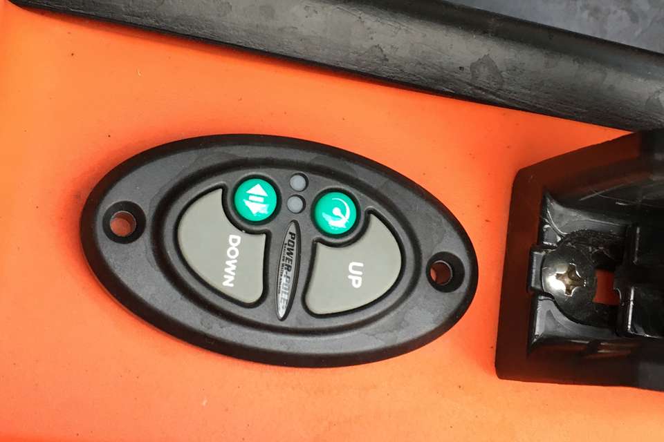 Lefebre also mounted a standard Power-Pole control switch directly to the kayak, which serves as backup.