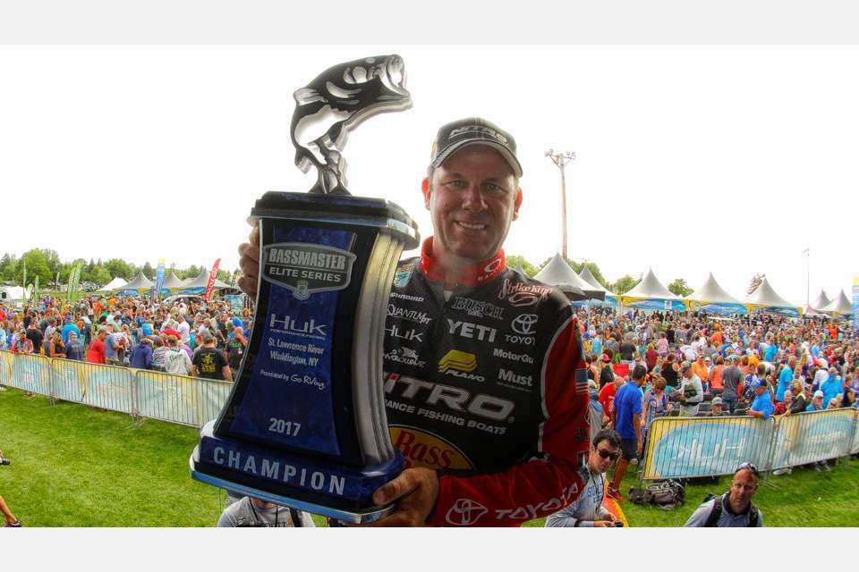 The win was VanDam's 24th with B.A.S.S., increasing the record he holds (He now has 25). The win had more special meaning as he fished his first Bassmaster tournament on the St. Lawrence River in 1987. It also just happened to be his 300th event with B.A.S.S., as well as his third victory on the fishery.
