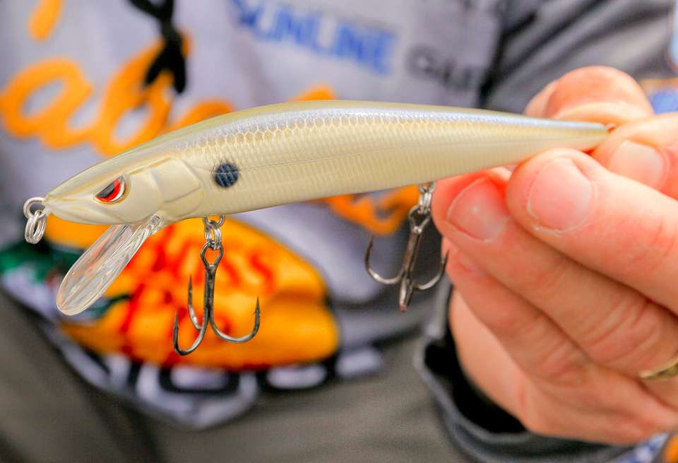 The McStick 110 is his go-to jerkbait and the one he uses the most. 