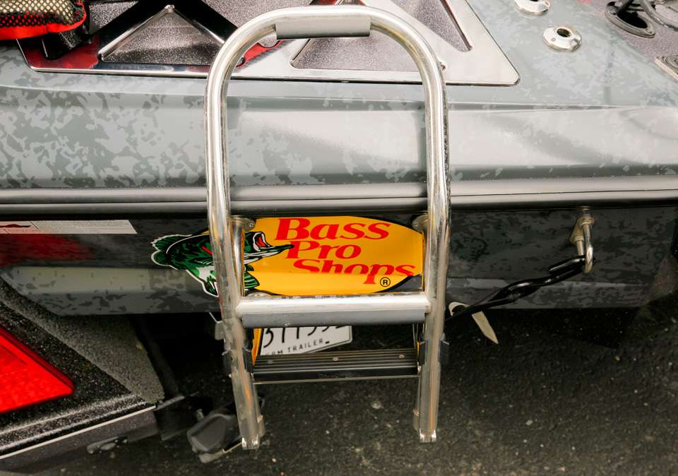 And finally, an emergency boarding ladder located on the back of the boat. 