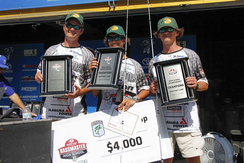Along with their hardware and scholarships they also took home Abu Garcia combos.