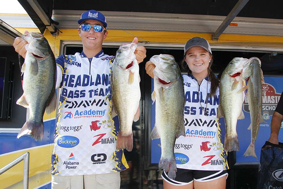 Gracie Herbold and Aaron Cherry of Headland (7th, 15-9)