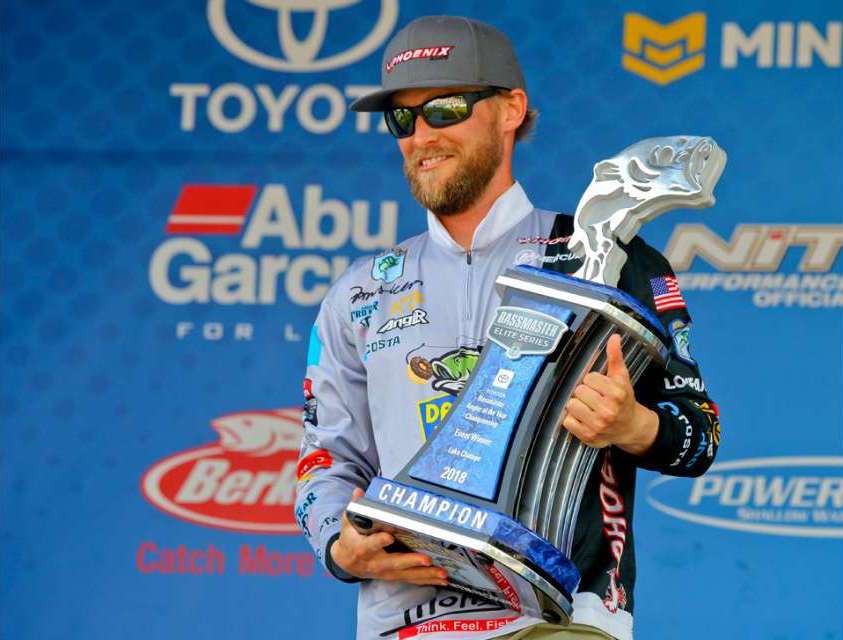 No matter the choice topwater lures of all types were the lures used by the 50 anglers. That included Oklahoman James Elam, who won his first blue trophy while sealing his fate for the 2019 Bassmaster Classic presented by DICKâS Sporting Goods.  