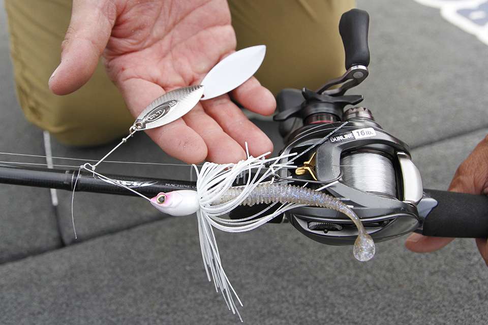 The Tokyo angler used a 1/2-ounce Highpitcher Spinnerbait featuring thinner, stronger wire that transmit vibration throughout the entire lure.  