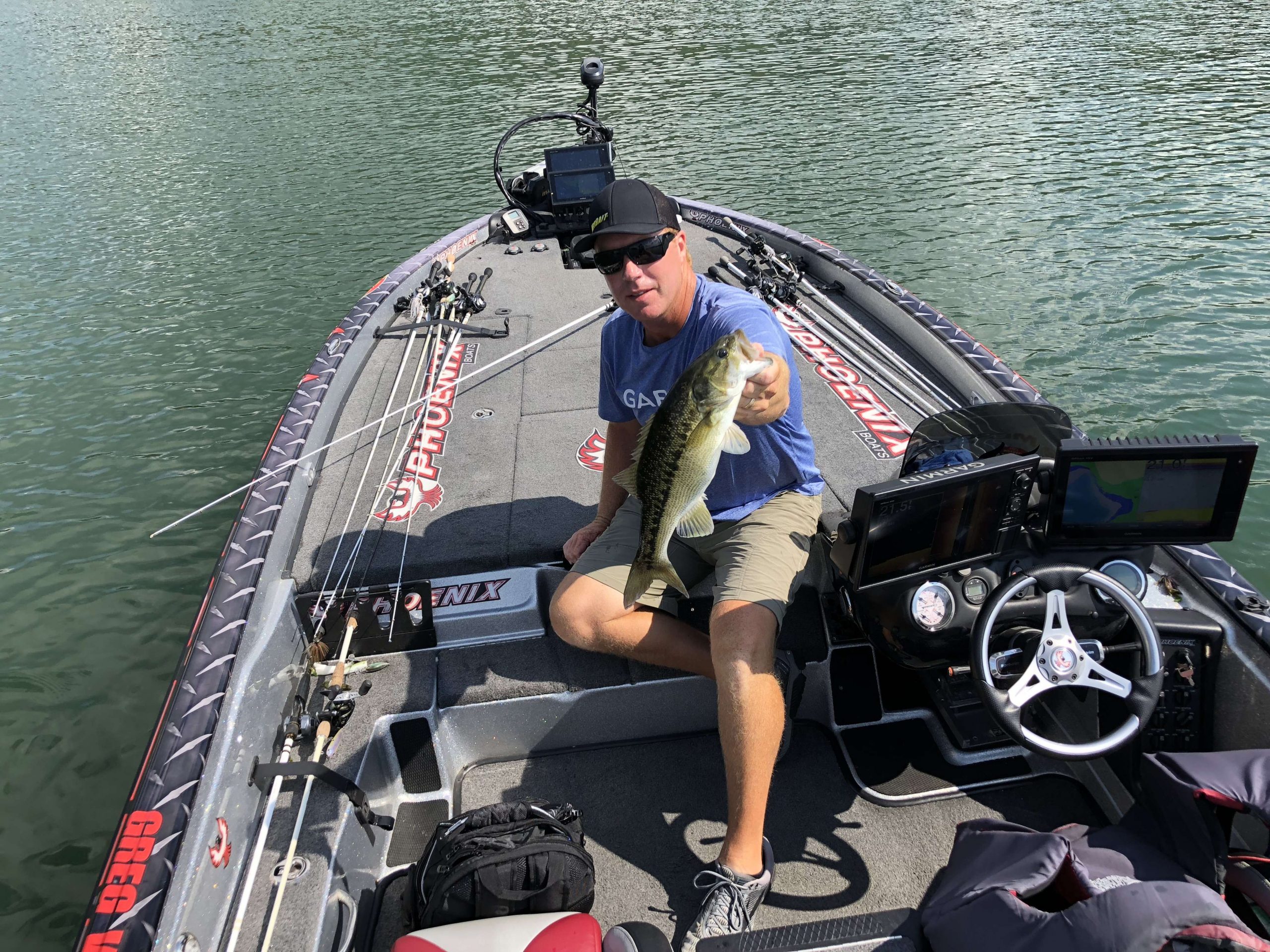 Greg Vinson is glad to be in the second flight today, waiting until 3:08 pm to catch his 5th fish and complete his limit. 