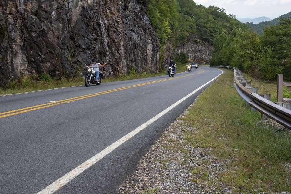 Twisting Highway 348 is popular with motorcyclists, who zoom around the curves at speed. Be ready for one to pass you â even in no-passing zones. So be on the lookout.