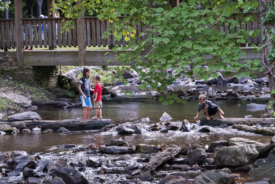 The creek at Vogel State Park offer a chance to cool off when temperatures rise.
