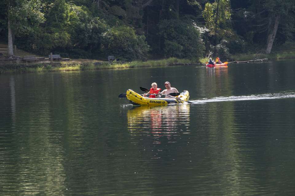 Rental kayaks are available at the parks beautiful lake.
