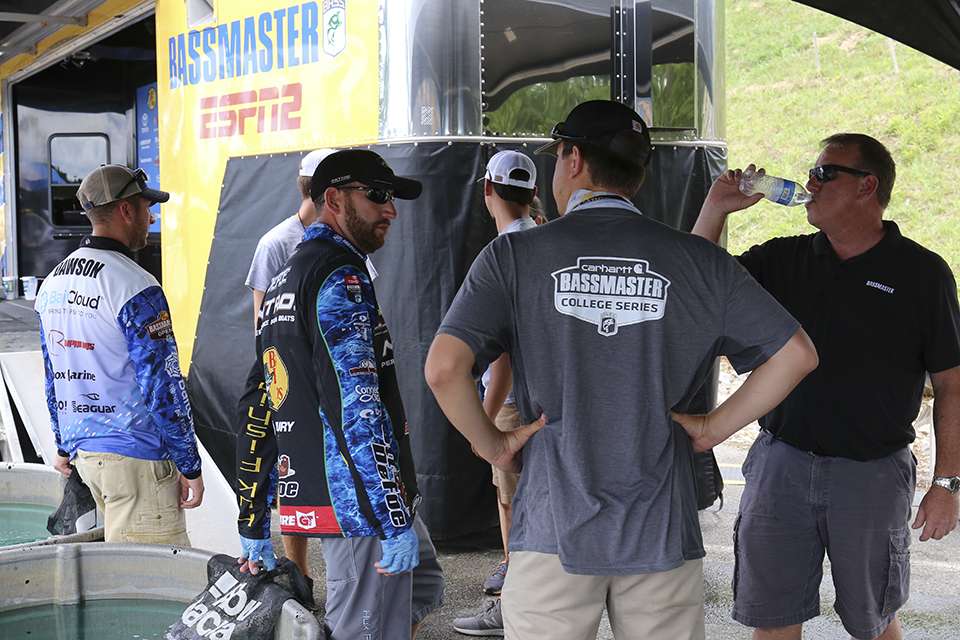 Go behind the scenes at the Day 2 weigh-in for the Bass Pro Shops Bassmaster Eastern Open at Douglas Lake.