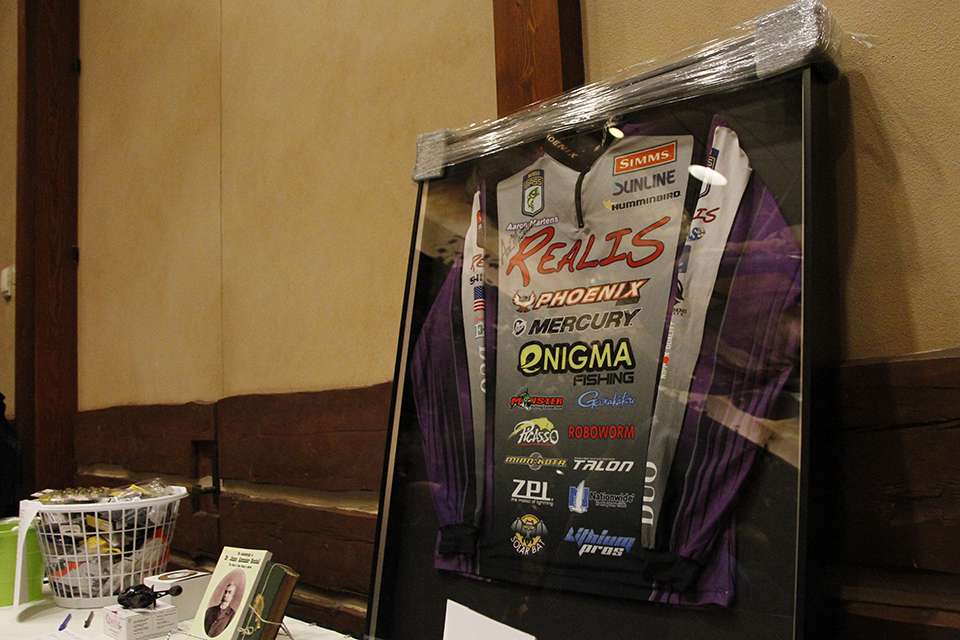 Angler jerseys and other memorabilia was up for bids.