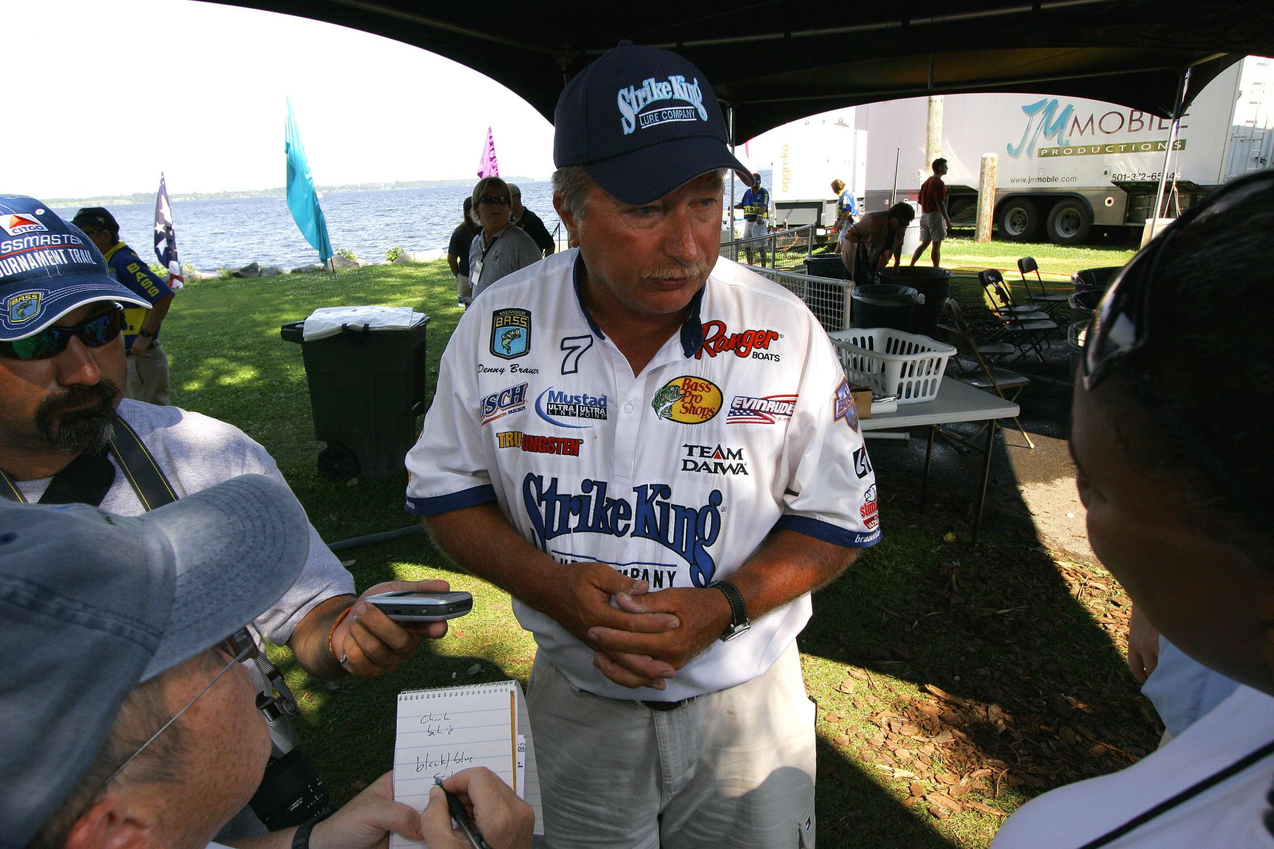 <p><b>Who were your favorite anglers to watch when you were younger? </p></b>
I have two anglers that I loved watching. The first was Denny Brauer because of the way he fished. I always thought the flipping and pitching was really cool and would try and mimic his style. He helped Mustad create their flipping hooks which Iâve caught countless fish with. The other angler was Rick Clunn simply because my first baitcasting reel was his signature series. So I always thought he was a cool cat. 
