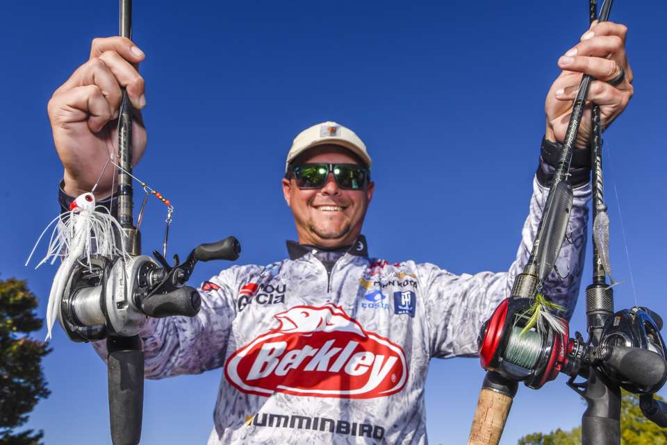 <b>Justin Atkins</b><br>
To finish 11th Justin Atkins used a swimbait, spinnerbait and topwater. The choices were a Berkley J Walker, 5/8-ounce Zorro Baits Wesley Strader Bango Blade, and swimbait on a 3/8-ounce jighead. 
