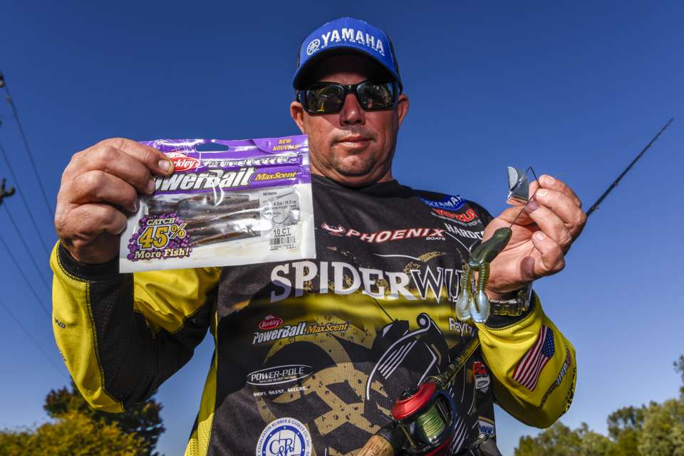<b>Bobby Lane</b><br> To finish fourth Bobby Lane Jr. used a buzzbait and drop shot rig. He made that with a 3.5-inch Berkley Powerbait Maxscent Flat Worm on a No. 1 Lazer Trokar Hook and 3/8-ounce Flat Out Tungsten Drop Shot Weight. He also used a 3/8-ounce buzzbait with a 4.5-inch Berkley Powerbait Rib Toad.  