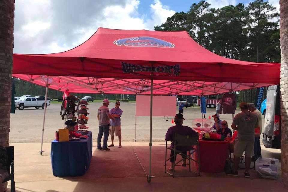 The Warriorâs Weekend booth sold items to help support its mission, which includes an annual fishing event for wounded military personnel every May in Port OâConnor. It also provides donations to veterans and veteran-based causes.