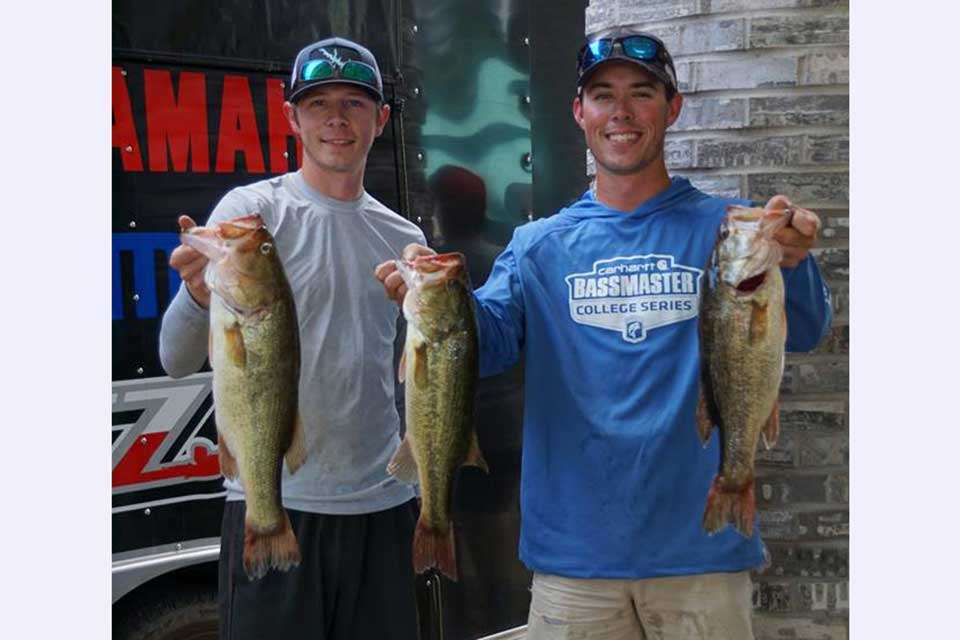 Among the 112 teams was one with Carhartt College B.A.S.S. experience. On the right is Cody Barchenger of the Stephen F. Austin bass club. He and Wyatt Frankens cashed a check by finishing 11th.