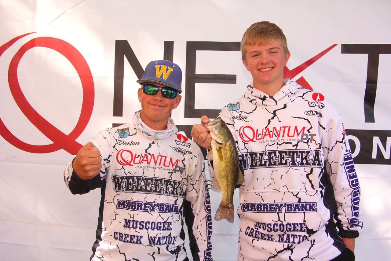 Daxton Carter and Jordan Osterdock managed just one keeper on a swimbait.