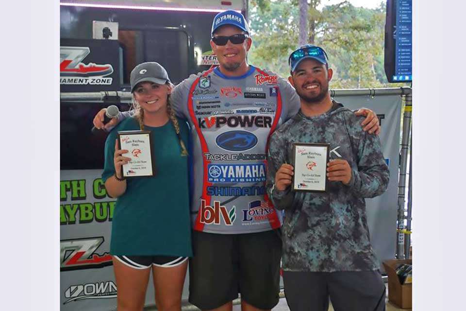 Elite angler Skylar Hamilton teamed with Emily Hamilton to win the co-ed division with 15.90. Their winnings included a $325 check for 16th and Lakemaster Chips plus $500 for the co-ed title.