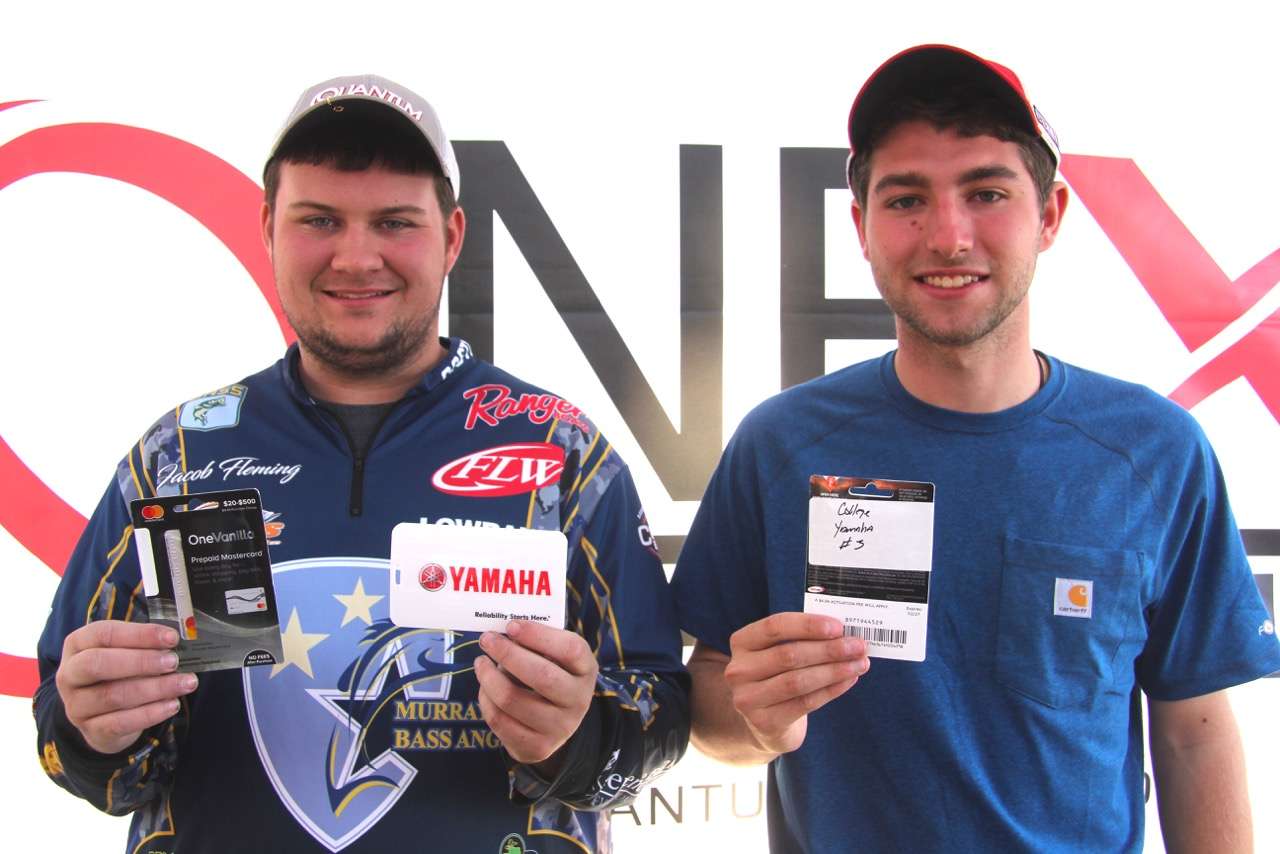 Two of college fishingâs nicest guys, Jacob Fleming and Rylan Moore were super grateful for a generous cash prize from Yamaha.