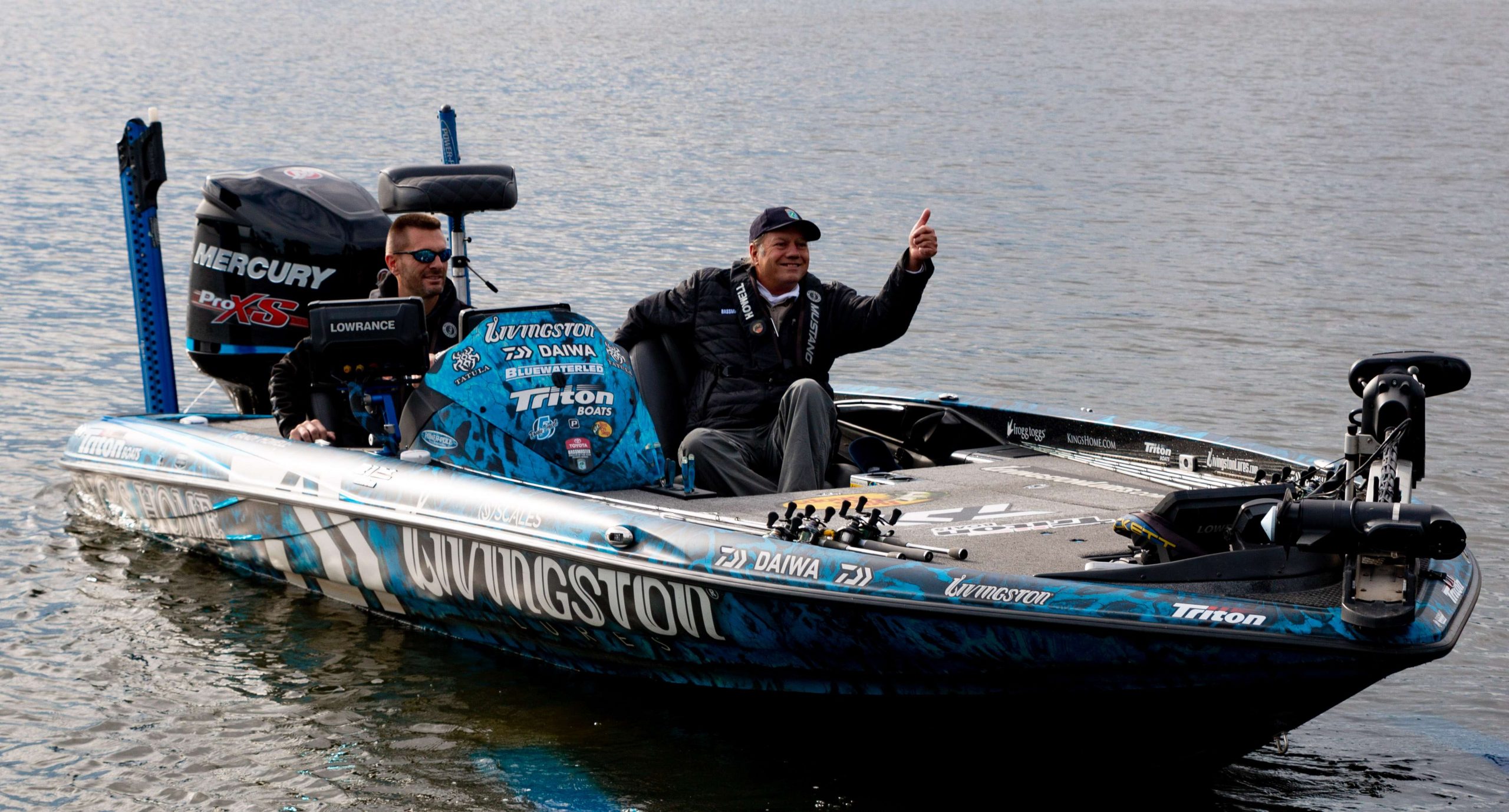 Big thumbs up from Walt as they began their day of fishing.  Randy promised to take him to all the secret spots.