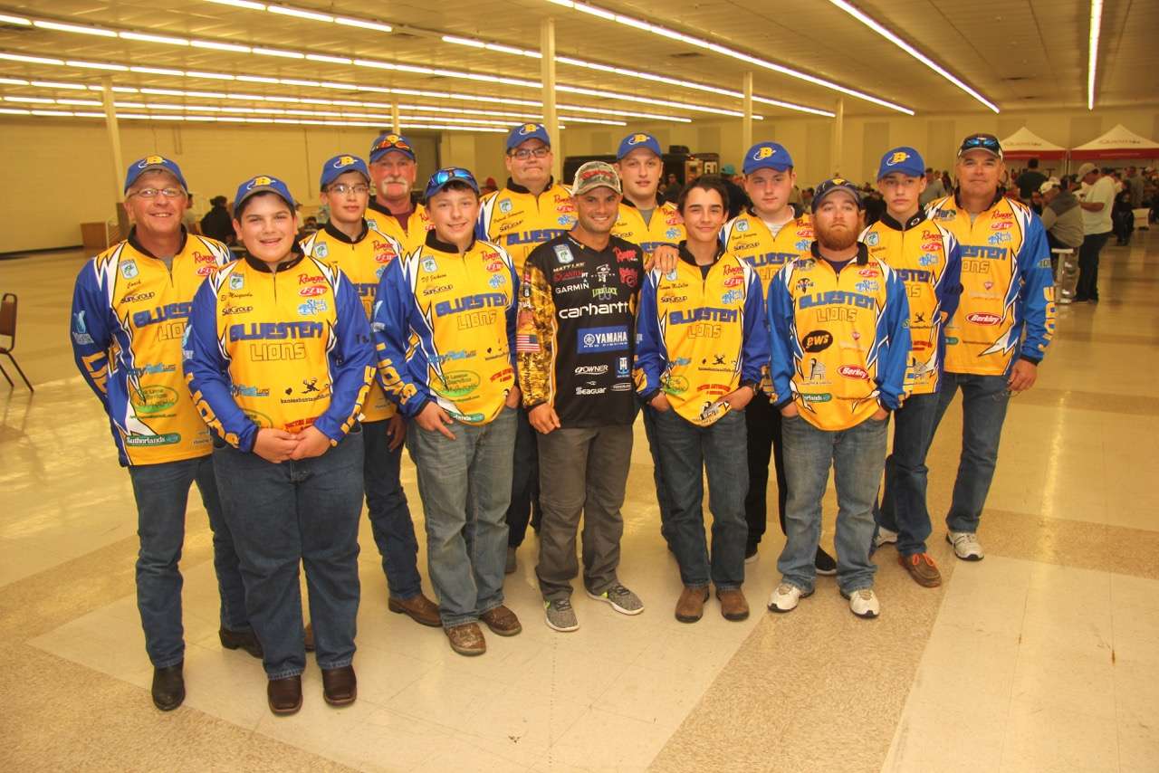 The high school angling team from Blue Stem in Southern Kansas showed up in full force. 
