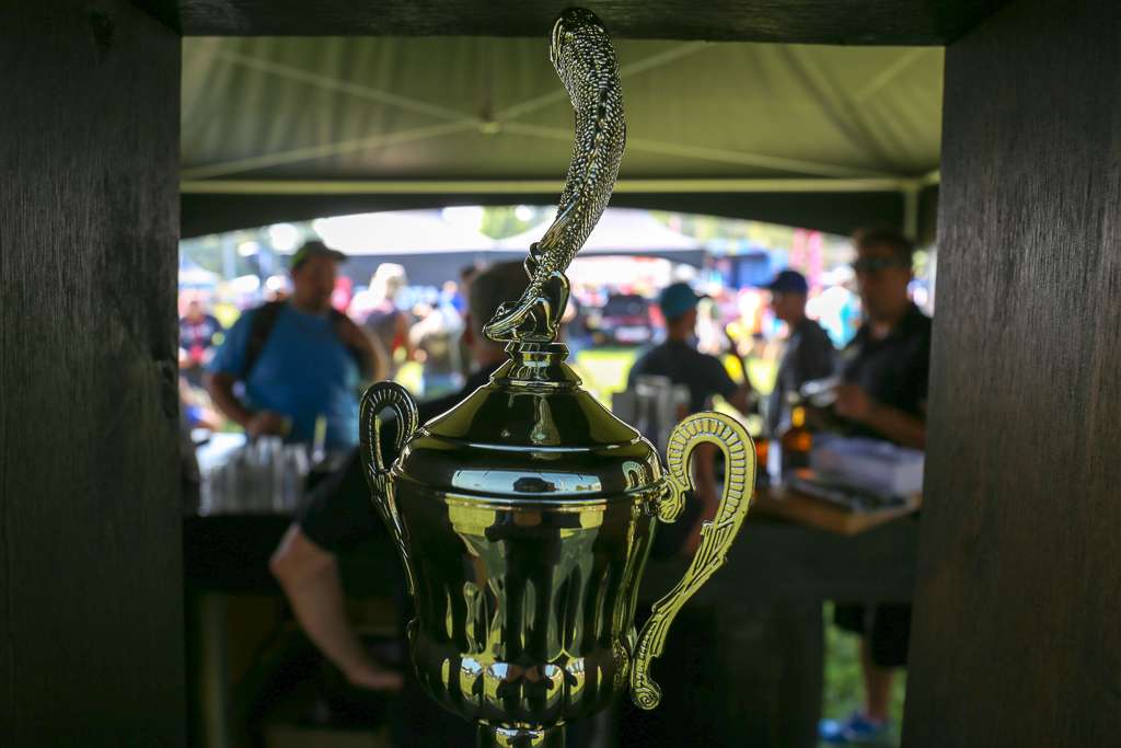 This trophy, with a leaping bass on top, was a great reminder of Black Velvetâs commitment to fishing. 