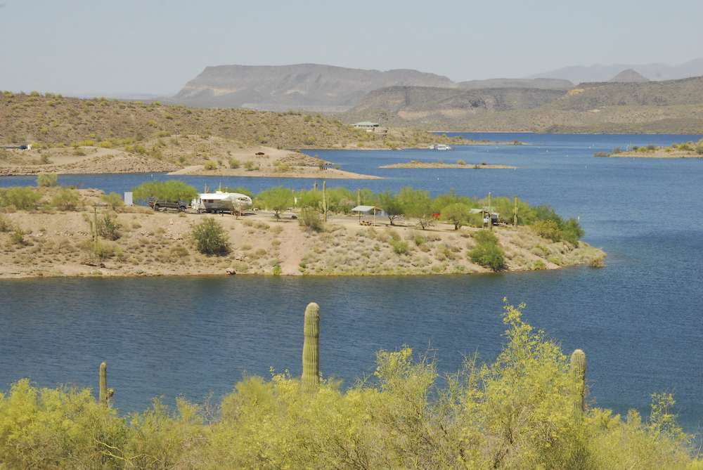 <h4>12. Lake Pleasant, Arizona</h4><br> [12,040 acres] New Waddell Dam is on the Agua Fria River, but most of the water here is diverted from the Colorado. When built to increase Phoenix supplies, there were concerns about potential fishery impacts. And although Arizona Game and Fish studies show decreases in productivity, cover and bass numbers, anglers are catching bigger fish. Average sizes arenât special, but when you hook a trophy, you know it. Big fish at a March Wild West Bass team tournament was 10-4. 