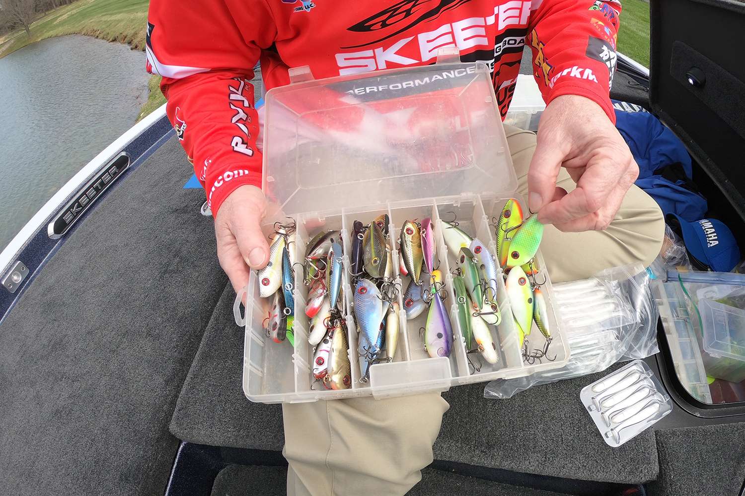 Strike King lipless crankbaits will play a role in his tournament fishing more often than not. 