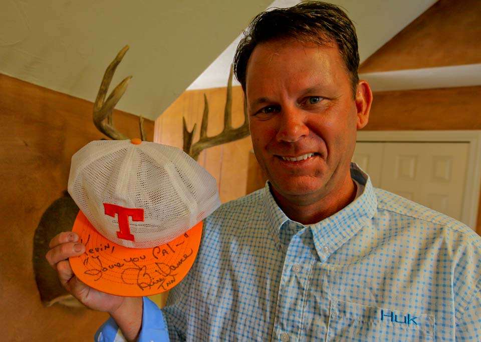 No man cave is complete without an authentic Tennessee hat signed by Bill Dance.  