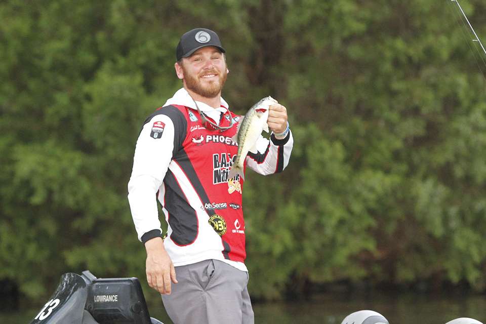 Elite Series pro Caleb Sumrall is sixth with four events consisting of 10th, 20th, 27th and 52nd.