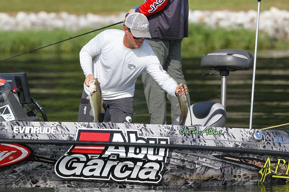 <b>Logan Martin Lake</b><br>
Justin Atkins used a one-two punch of catching an early limit on a shaky-head jig, then a swim bait later to cull up. The winner, like his peers, chose the shaky-head as a go-to bait of the September tournament.
