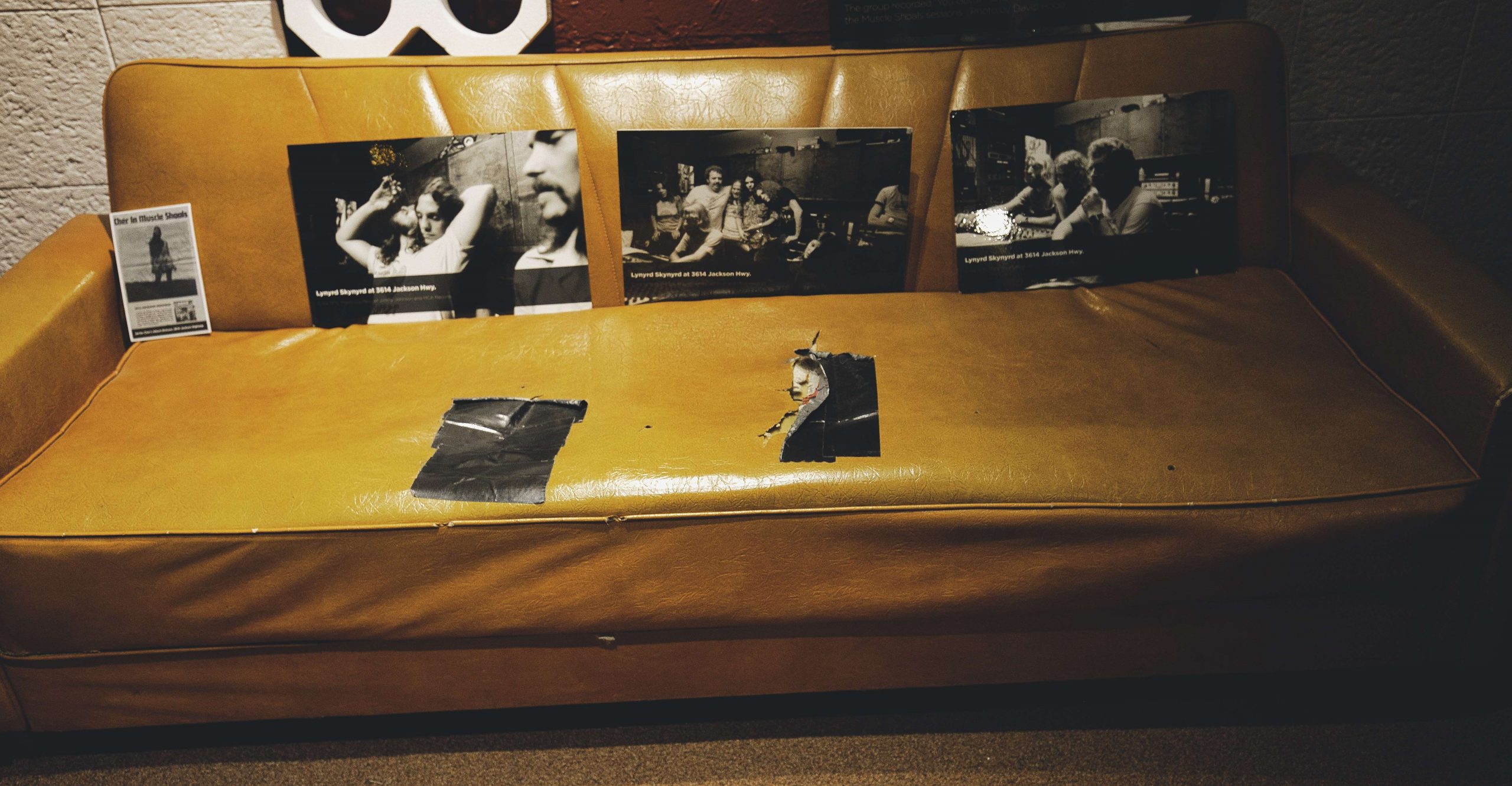 The original couch where Joe Cocker took naps between takes. âWe were some place so simple, and yet so much iconic music that we all heard came from within it.â  Stacey Richardson
