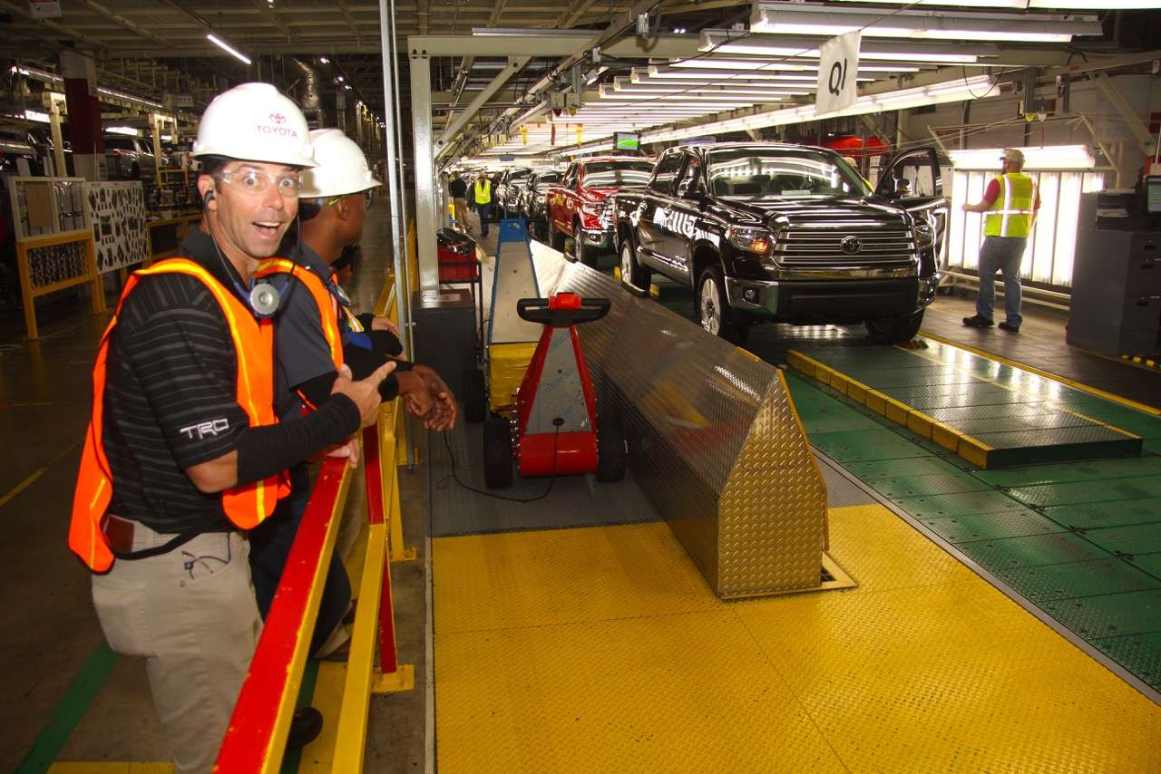 Approximately every 60 seconds, a brand new Toyota Truck rolls off the line, and its engine is started for the very first time. 