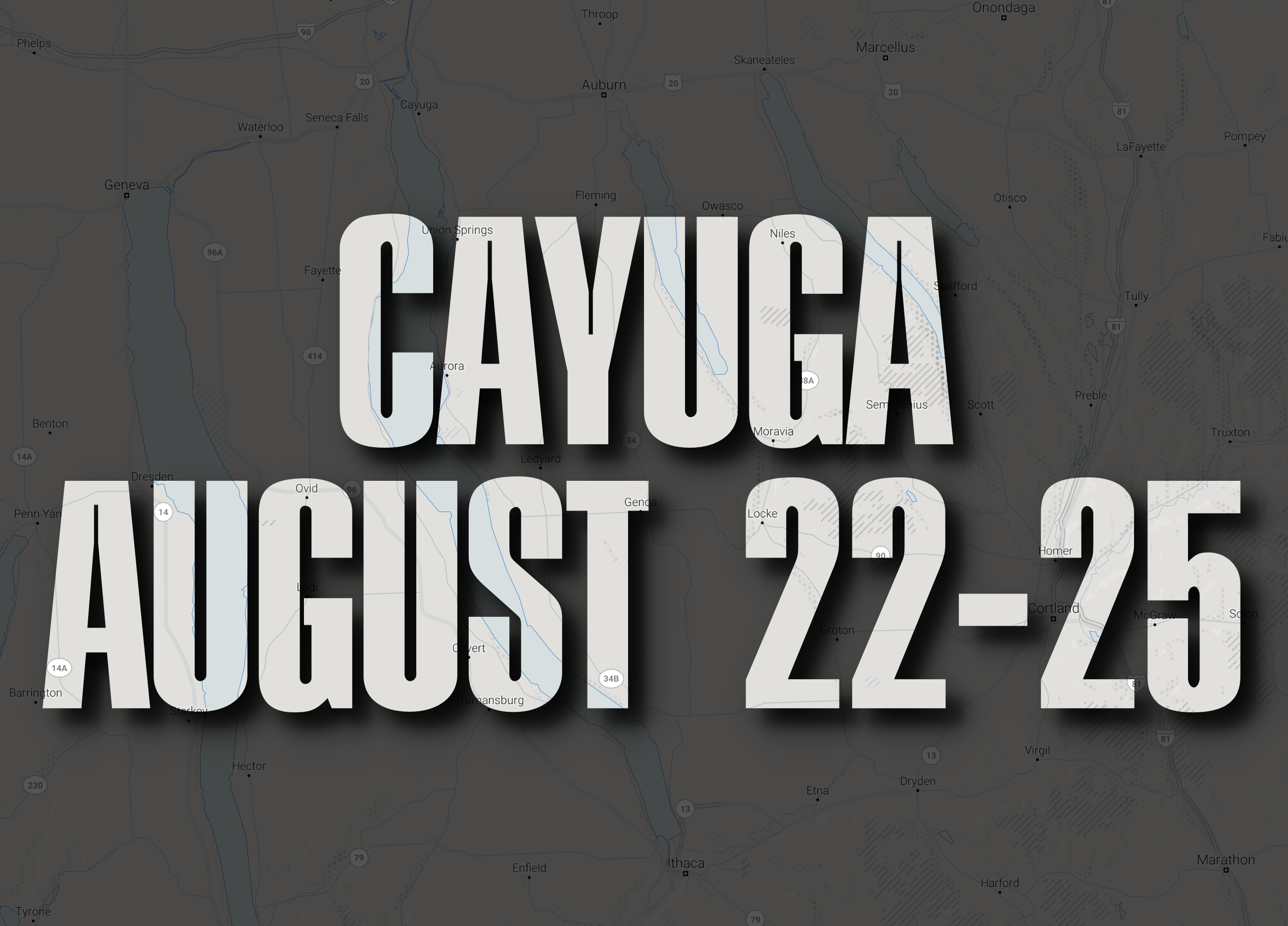 The final event of the 2019 Elite regular season will be held on New Yorkâs Lake Cayuga out of Union Springs, Aug. 22-25. At 40 miles long, Cayuga is the longest of New Yorkâs Finger Lakes and is the second largest by surface area at 42,000 acres.
