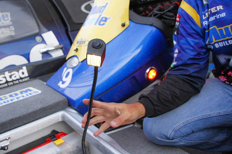 Most anglers add after-market LED lights, but Lester also likes the adjustable light that comes standard.