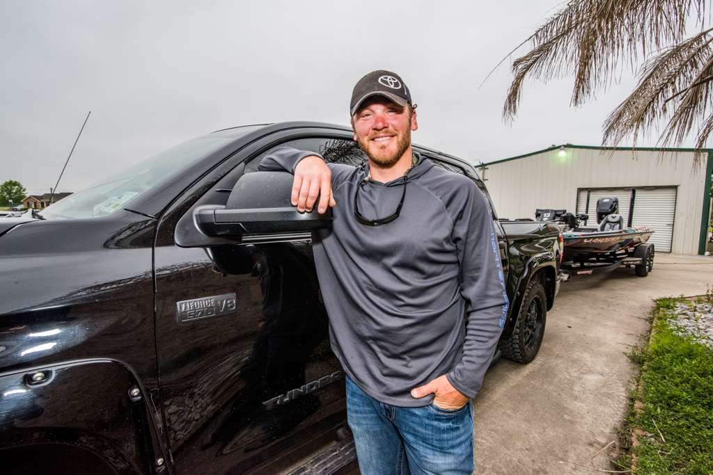B.A.S.S. Nation Champion and Bassmaster Elite Series Rookie Caleb Sumrall is driving his 2016 Toyota Tundra SR5 to Elite and Bassmaster Opens tournaments this year. 