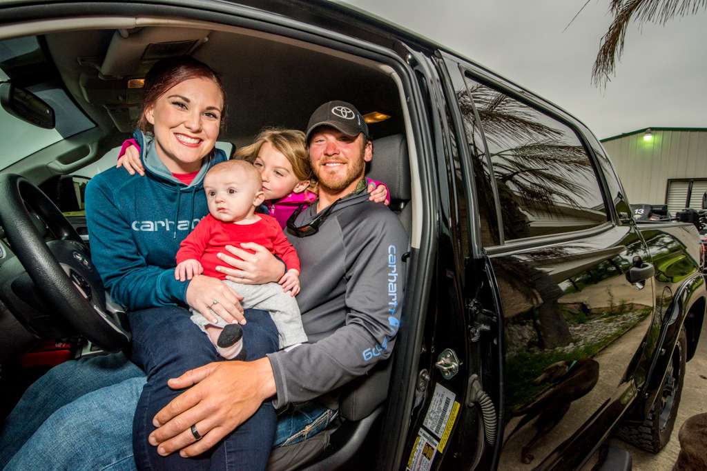 When Caleb Sumrall doesnât have a backseat full of tackle, he fills the truck with his family. 