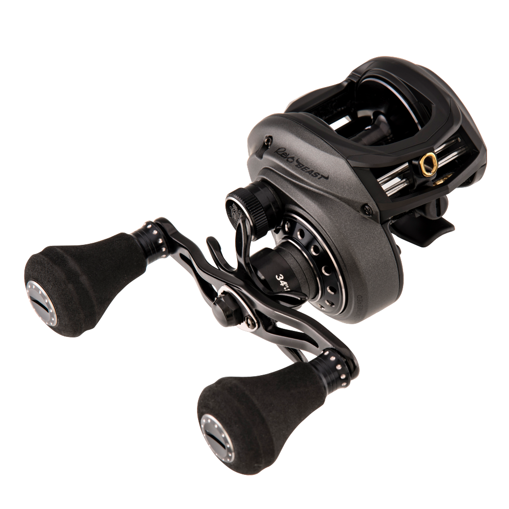 Abu Garcia Revo Beast<BR>For all heavy-duty applications, the Abu Garcia Revo Beast delivers high performance features specifically engineered for casting larger baits and fighting hard pulling fish. The Power Stack Carbon Matrix Drag System includes an additional carbon washer set to give you 30 lbs. of drag pressure.