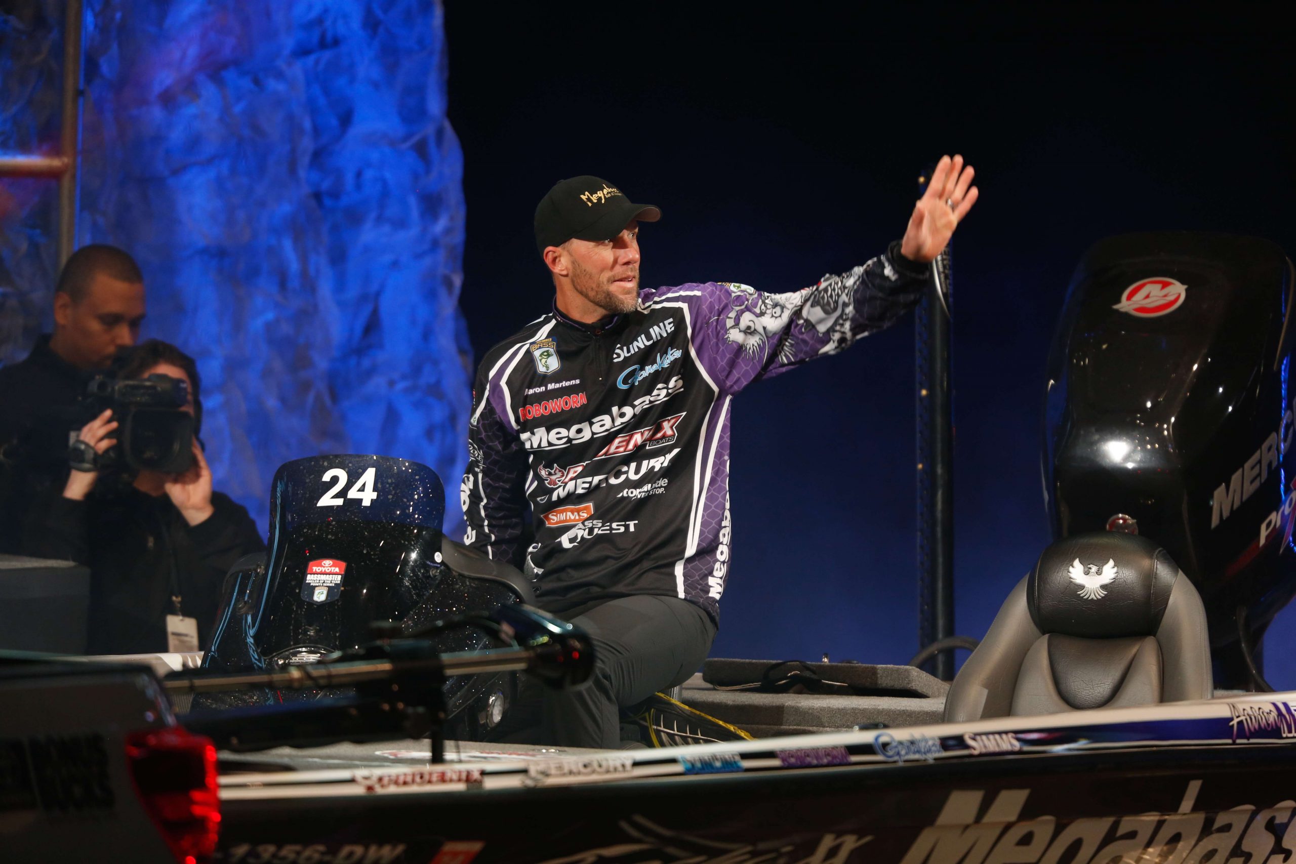 <h4>Aaron Martens</h4><BR>
Aaron Martens is a three-time winner of Toyota Bassmaster Angler of the Year (2005, 2013, 2015). The native Californian has 19 appearances in the Bassmaster Classic, nine B.A.S.S. wins and over $3 million in earnings. He is widely respected for his dropshotting skills, although Martensâ three AOY titles attest to his reputation as a highly versatile angler. 
