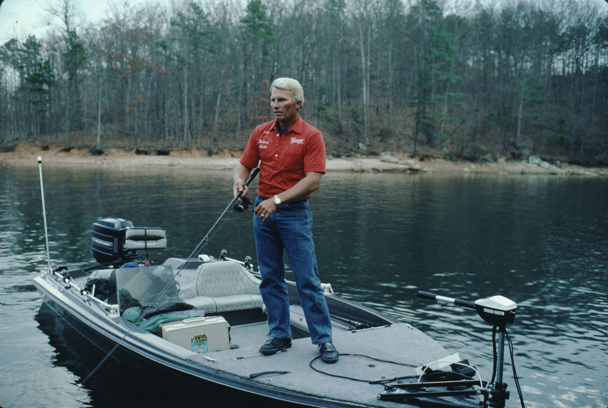 <h4>Roland Martin</h4><BR>
A former bass guide with an unprecedented 19 B.A.S.S. wins and nine B.A.S.S. Angler-of-the-Year titles in 50 years on the trail, Martin also hosts a long-running and popular television show. Sometimes called the father of pattern fishing, Martin helped develop the first water clarity meter and was instrumental in making depthfinders standard equipment on bass boats. He also invented numerous lures and refined old standbys.
