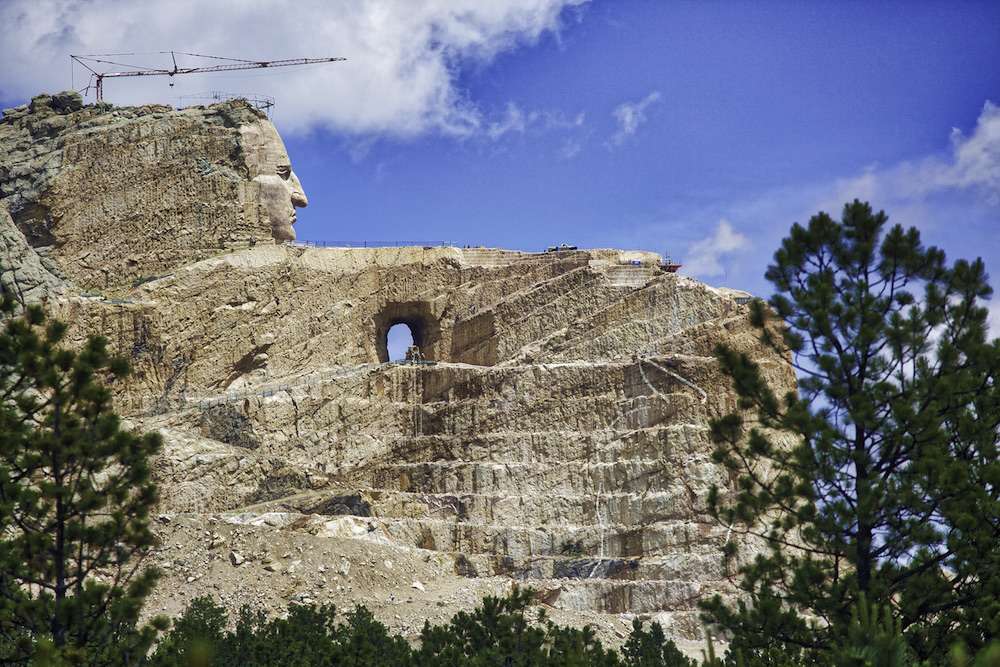 Chief Crazy Horse, in stone. There have always been legends in my family that my maternal grandfather, Clay, was of âFirst Nationâ indigenous heritage (Canadaâs Native Canadians) but Iâve never found any proof of that and kind of doubt it, but, from a young age because of it Iâve been acutely aware of other folks, other places, other ideas. I donât really know who got here first and donât really care, I respect everyoneâs heritage and like Grandpa Clay used to tell me, âAinât no difference Donnie, we all the same species,â which of course I had no idea what he meant until I got to college and found out yep, Gramps was right. As I was taking this picture I was also silently saying a prayer, for all of us.