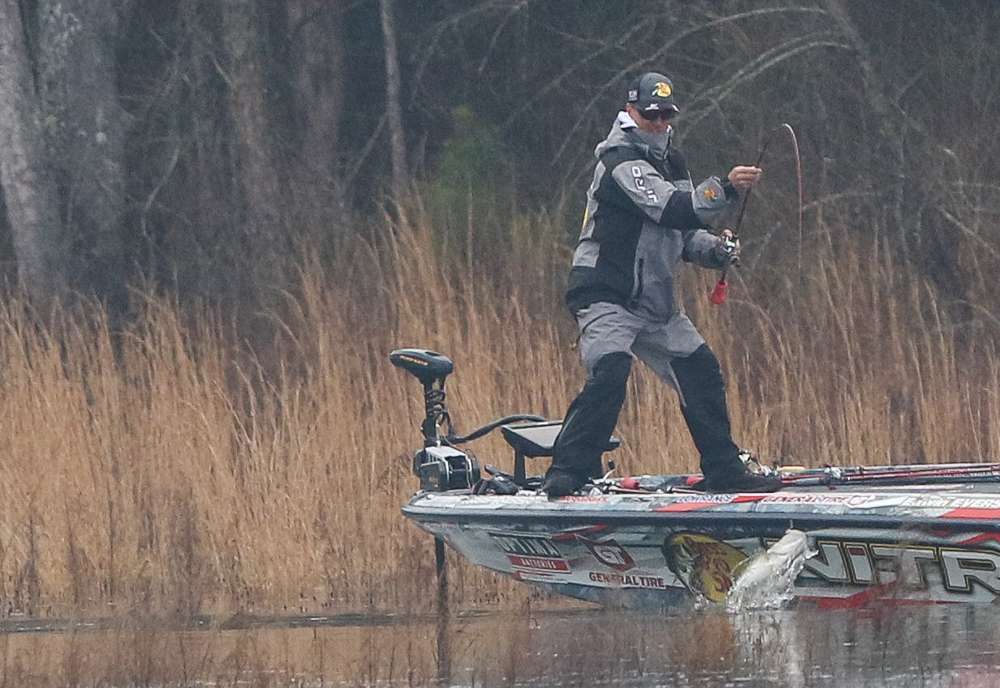 Edwin Evers at the 2018 Bassmaster Classic at Lake Hartwell. 