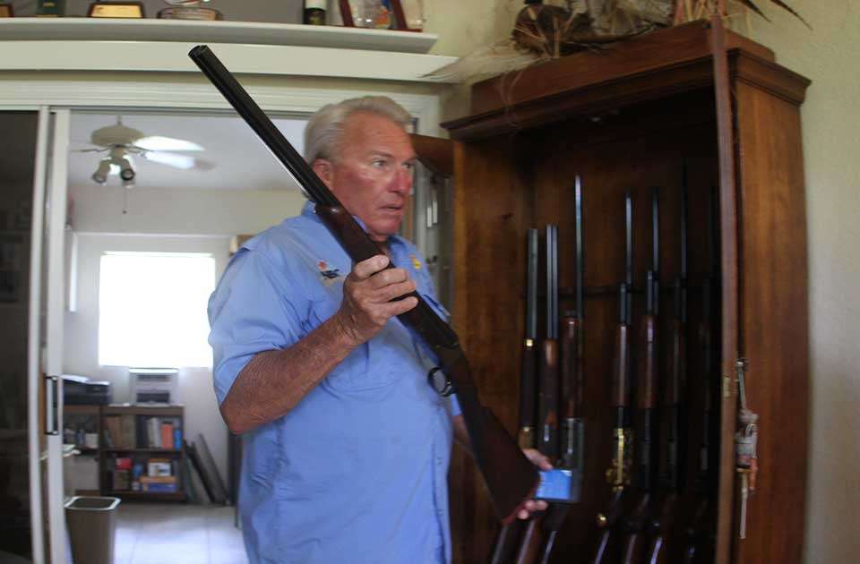 Martin has a good number of firearms, some cherished gifts and others that get regular use, that mean a lot to him.