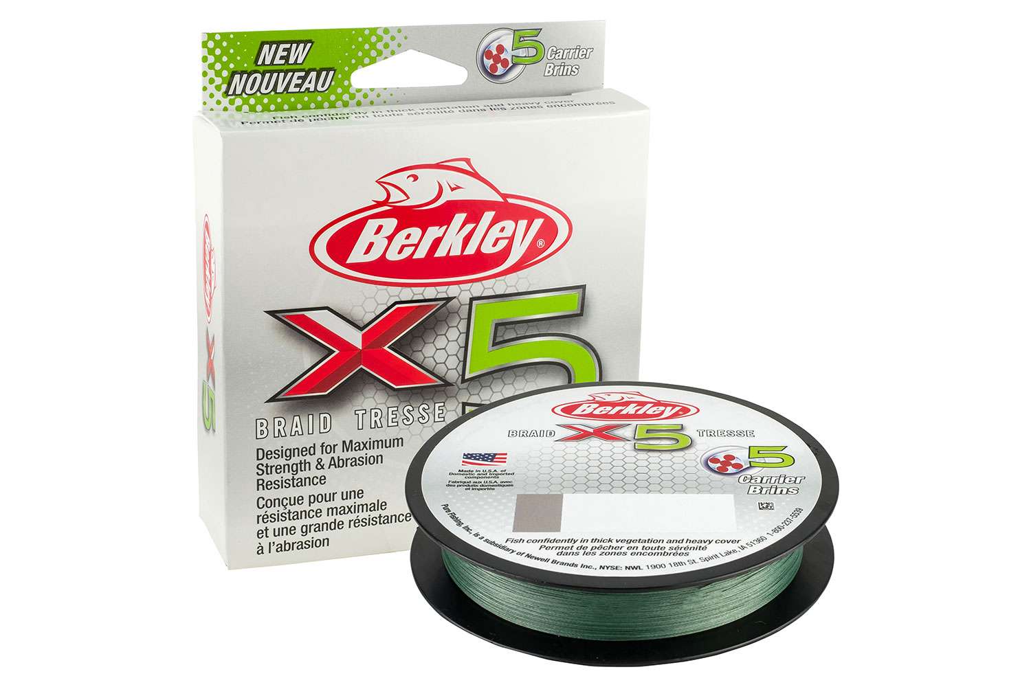 <p><b>Berkley x5 Braid, $13.99-$199.99</b></p> The new Berkley x5 braided line take strength and reliability to the next level by adding another strand, respectively, all while keeping the same diameter as traditional four- and eight-carrier braids. Designed for maximum strength and abrasion resistance, the new Berkley x5 braided line allows anglers to fish confidently in thick vegetation and heavy cover. <br> <a href=