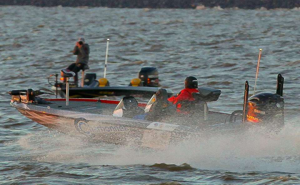 The anglers heading out on Ross Barnett were greeted with a rough ride for Day 2 of the Bass Pro Shops Bassmaster Central Open.