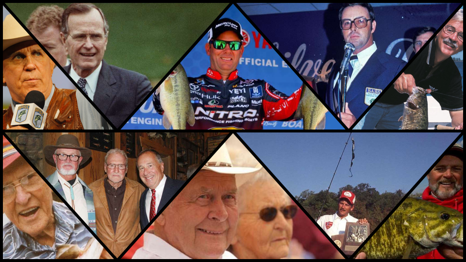 Professional bass anglers, lure designers, journalists, visionaries in the fishing industry, successful business entrepreneurs and even a U.S. president. All shared a mutual journey through the 50-year timeline of B.A.S.S. Take a trip through history with the men and women who shaped the history of bass fishing through a direct or indirect affiliation with B.A.S.S. 