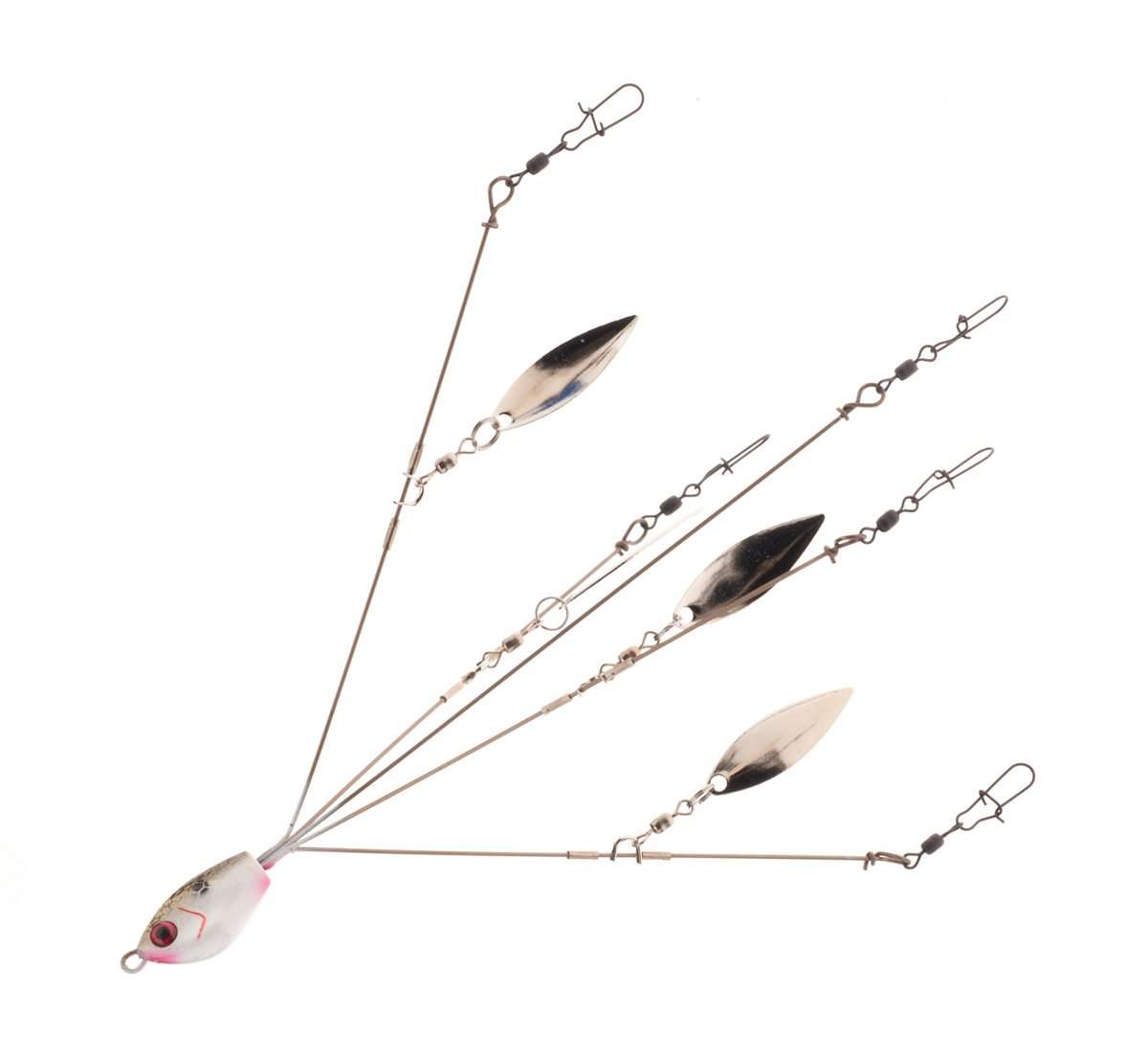<h4>Umbrella Rig</h4><BR>
Ever been up late at night and saw one of those infomercials for a new fishing lure that is supposedly âso good itâs illegal in tournaments?â Chances are, they were just making that stuff up â unless the commercial was for an umbrella rig. 