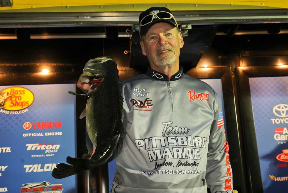 Alan Sublett, 18th place co-angler (17-7)